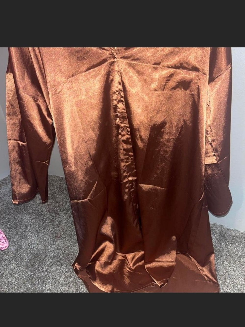 Brown Silk Robe - Picture 2 of 5